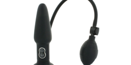 Plug anal noir vibrant et gonflable marque Seven Creations