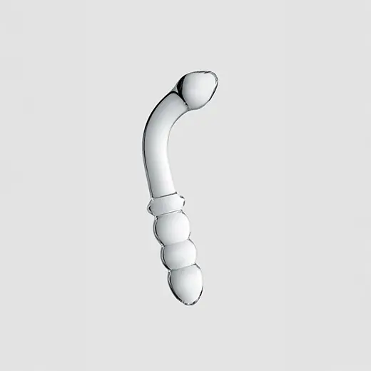 Gode en verre point G & plug anal Glossy N°8