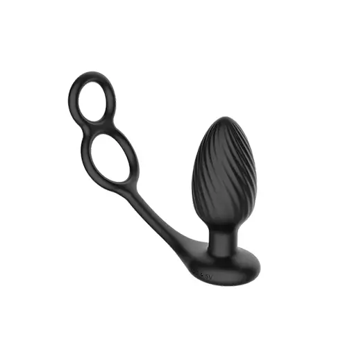 Plug anal rotatif vibrant Nexus Tornado (anneaux pénis et testicules)