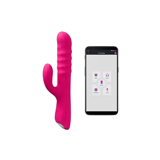 Vibromasseur rabbit connecté point G et clitoris Lovense Velvo